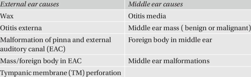 Conductive Hearing Loss Causes Symptoms Best Treatment