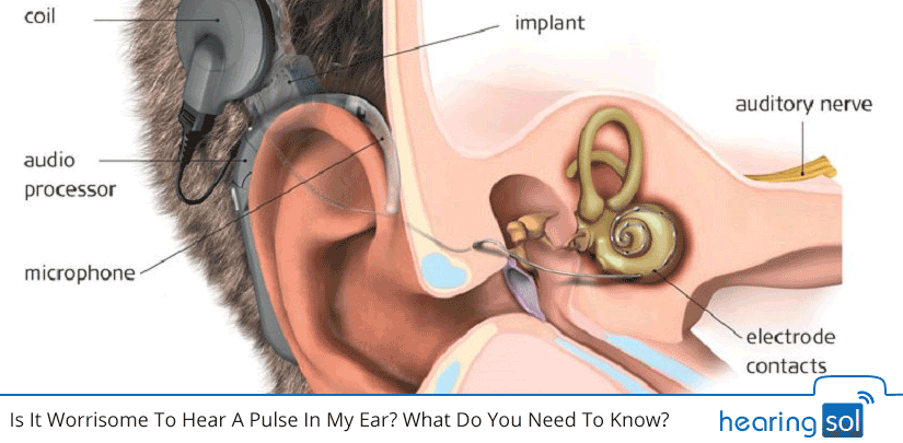 hearing and feeling heartbeat in ear
